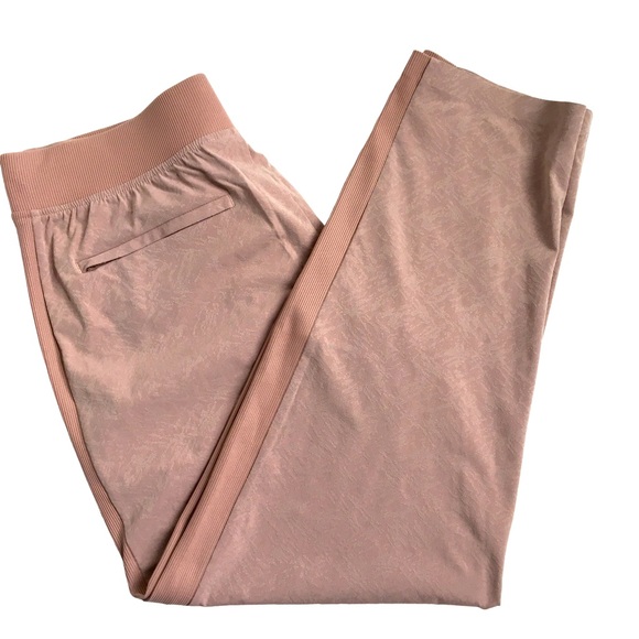 Athleta Brooklyn Textured Ankle Pants Grain Camo Mocha Latte Size 10 - Picture 17 of 17